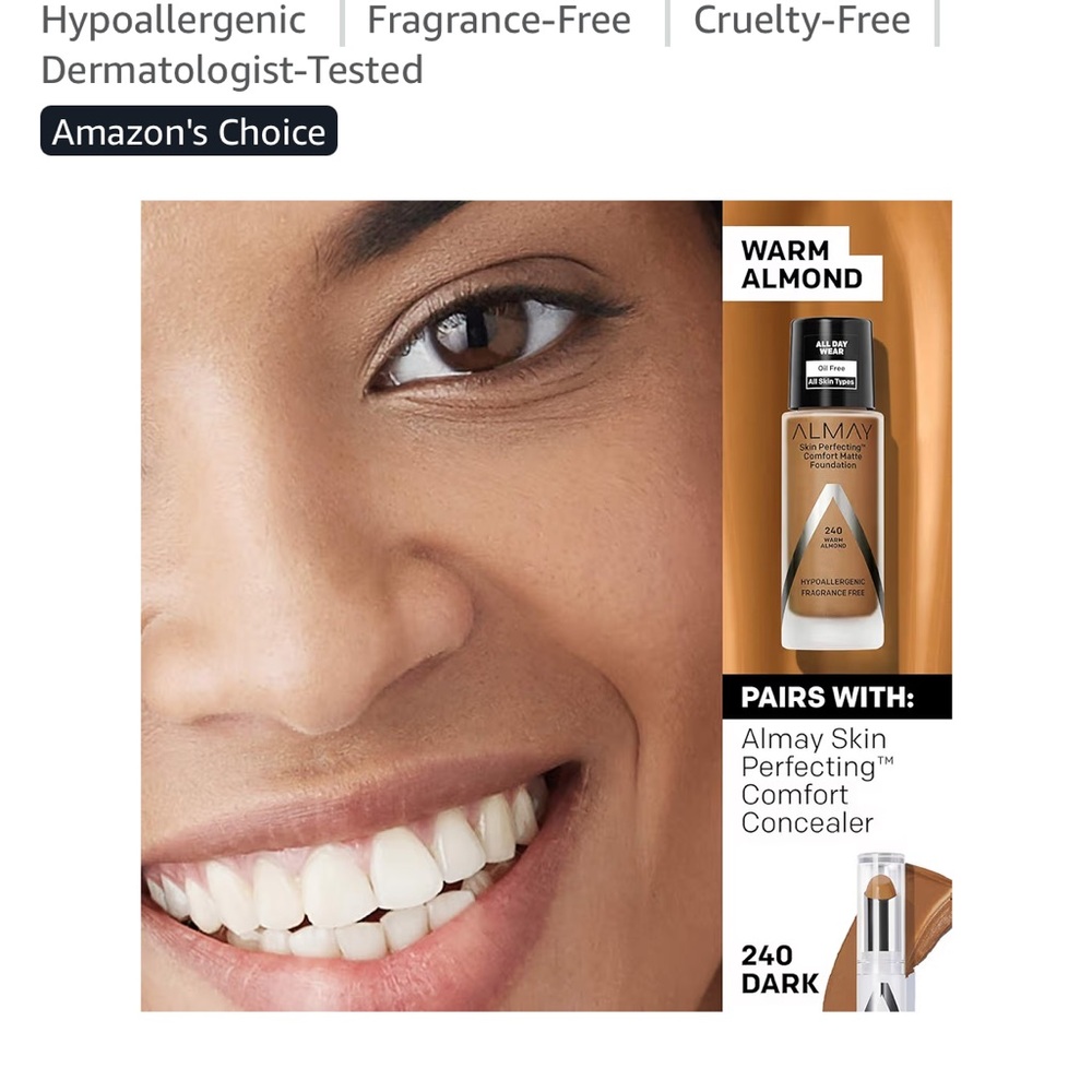 Almay Comfort Matte Foundation - Warm Almond - Picture 5 of 8